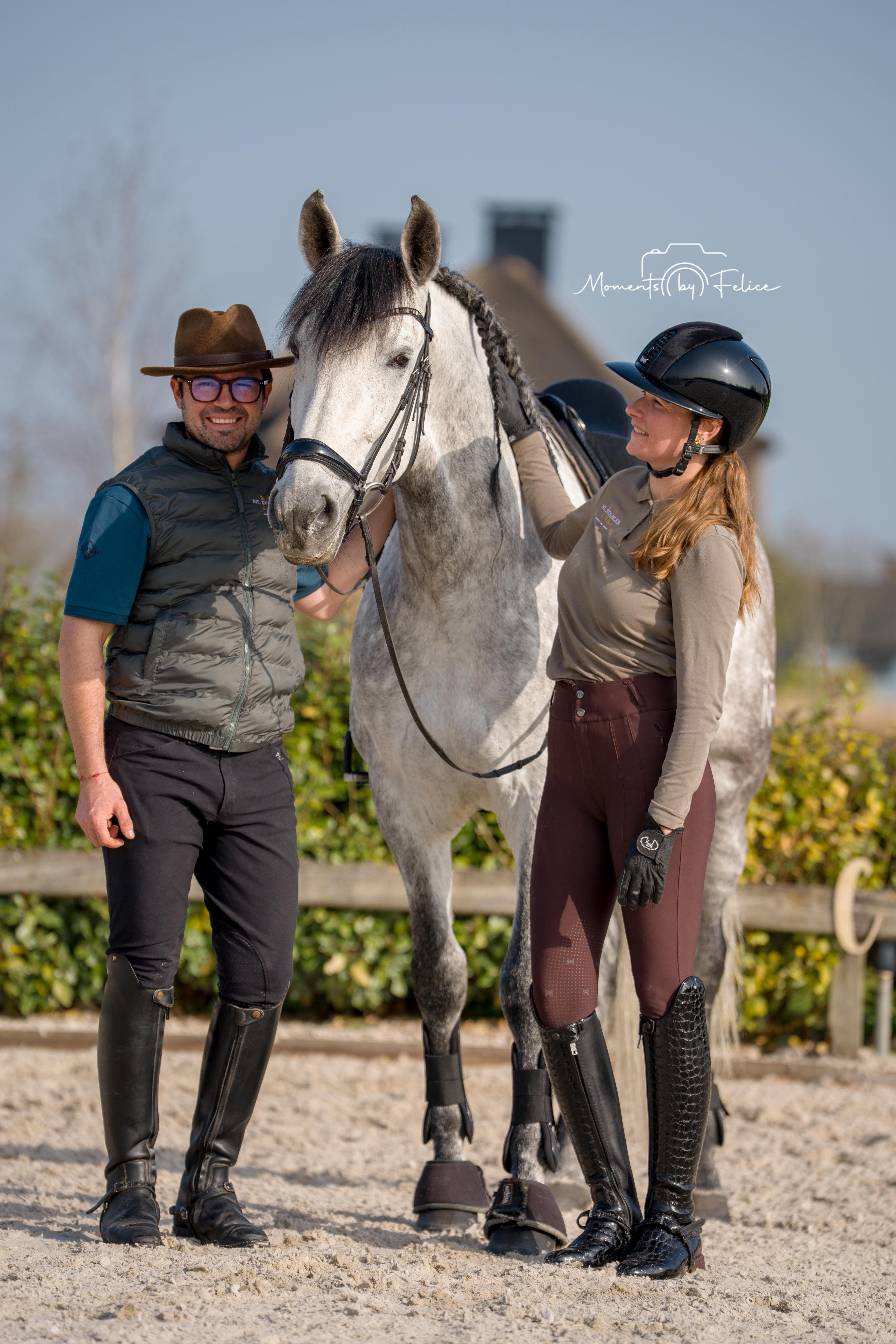 Nicky Lieberton with Spanish dressage horse