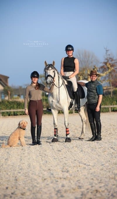 Nicky Lieberton with Spanish dressage horse